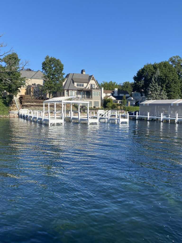 Pier installation near Lake Geneva, WI